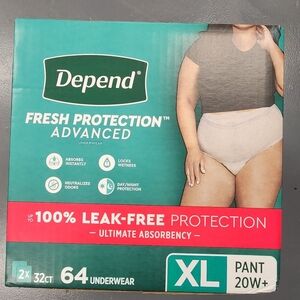 Depend Women's Fresh Protection Advanced FIT-FLEX Incontinence Underwear, sz XL